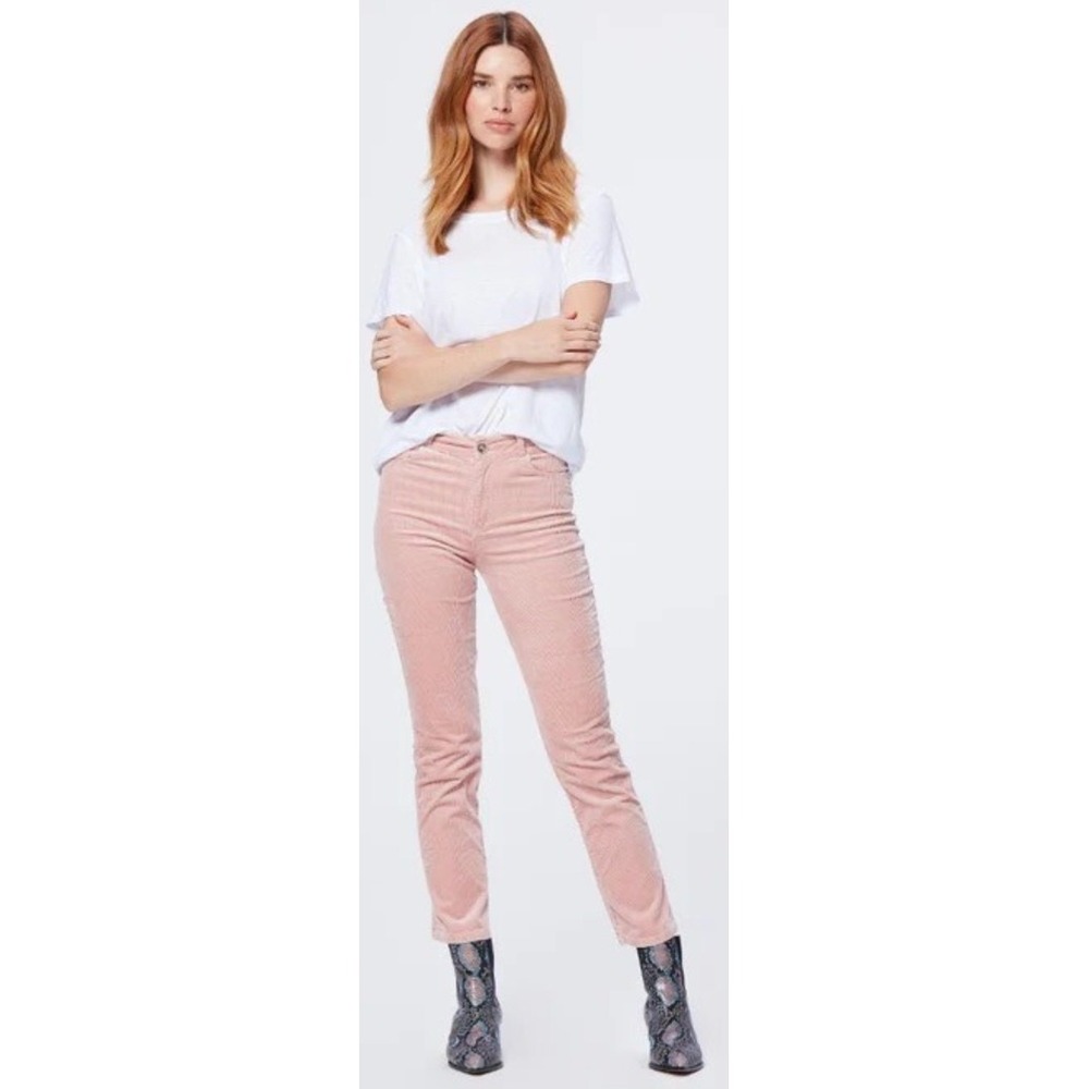PAIGE Hoxton Slim Corduroy Pants Blush Pink Size 29